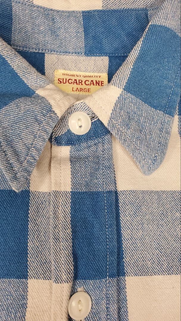 美品❗SUGAR CANE 長袖シャツ Lサイズ チェック柄