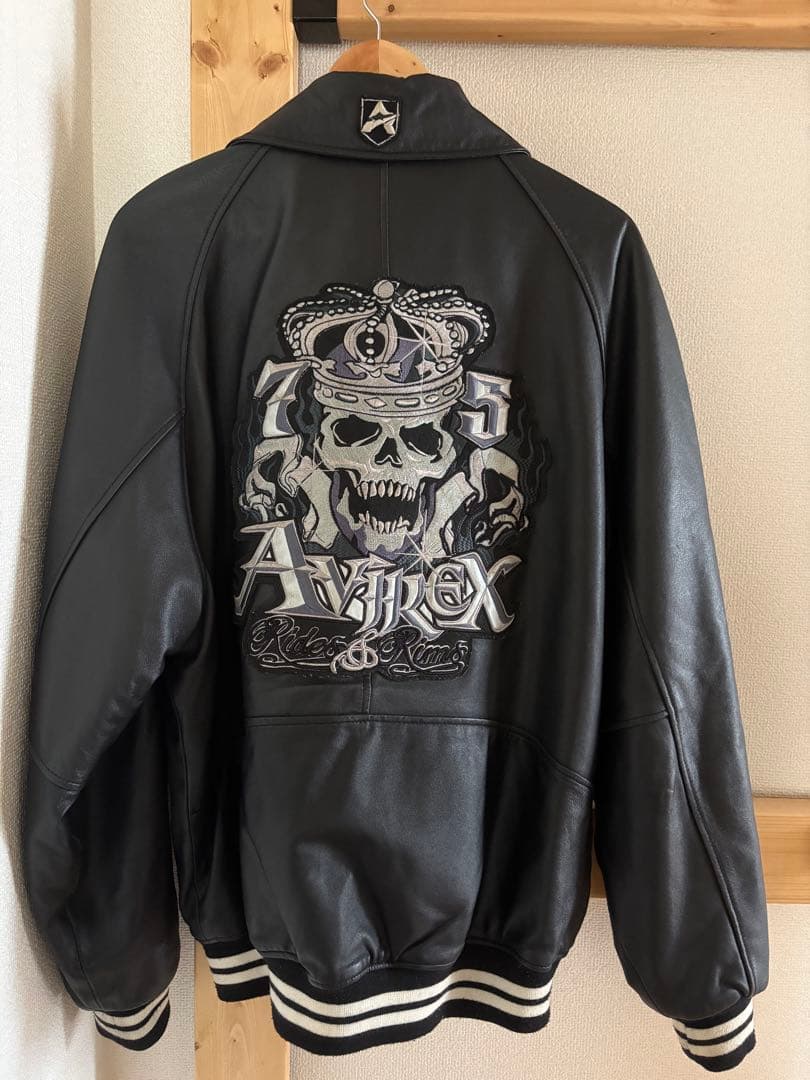 AVIREX レザージャケット XL ブラック
