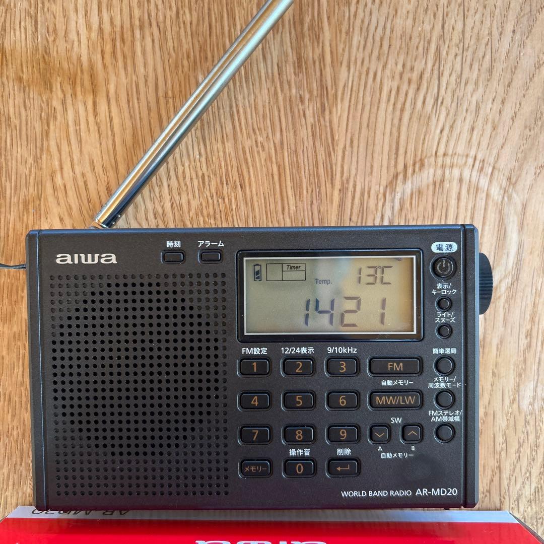 中古美品aiwa ワールドバンドラジオ AR-MD20 BCL ポータブルラジオ