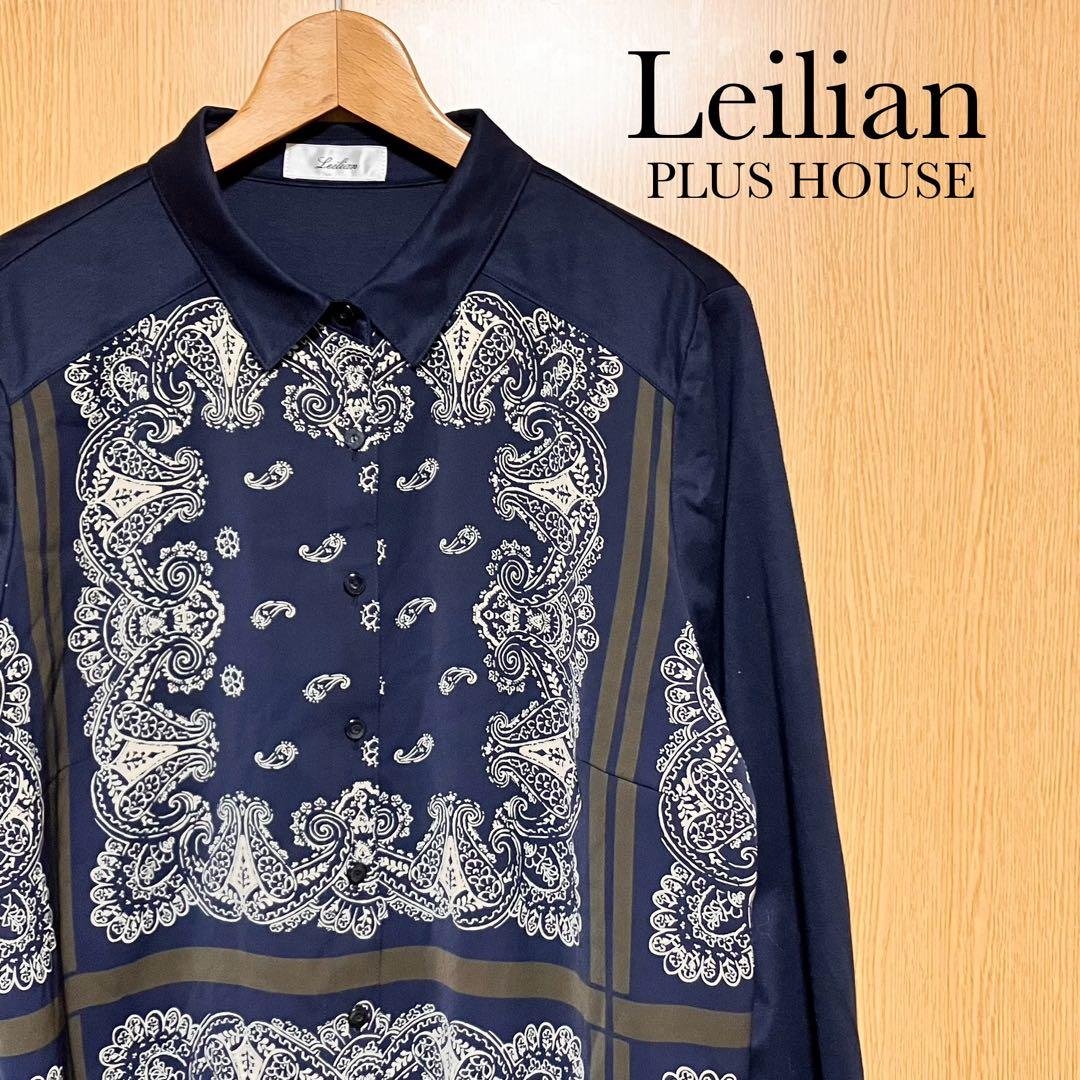 レリアンプラスハウス　ブラウス　ペイズリー柄　スカーフ柄　シャツ
