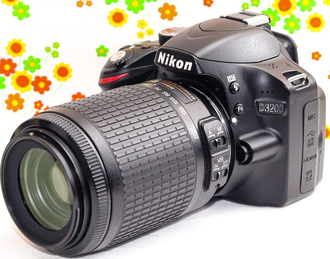 Nikon ニコン D3200☆高画質一眼レフ☆望遠レンズセット☆スマホに転送♪