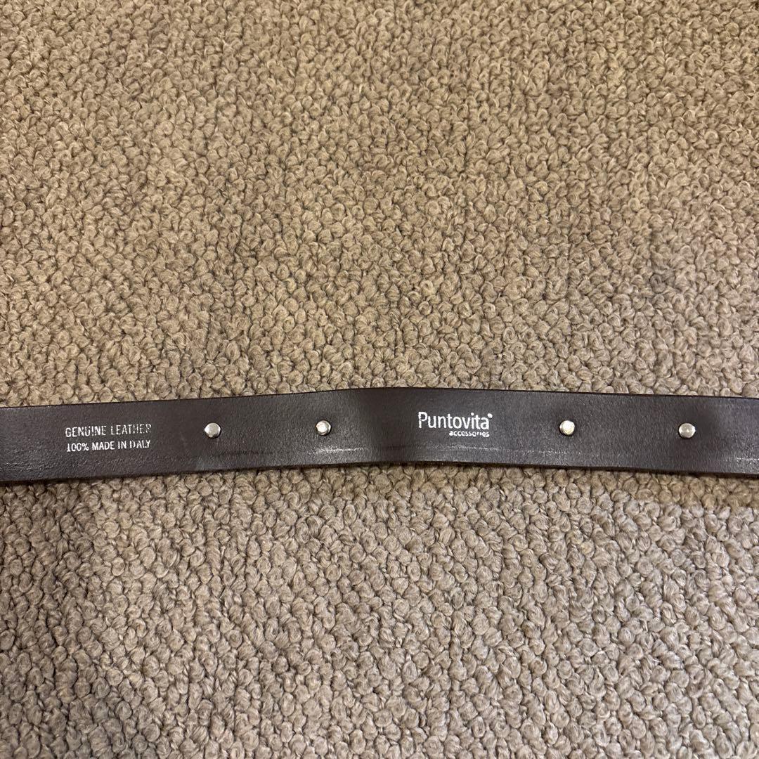 Puntovita 本革 コンチョベルト　グレージュ