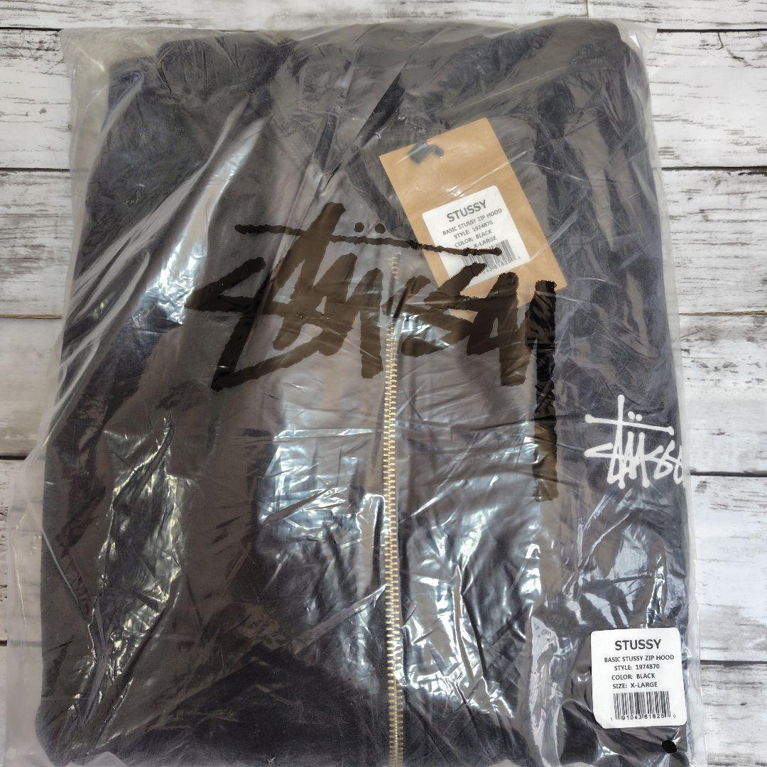 グレーL ブラックXLSTUSSY BASIC ZIP FOOD XL ブラック