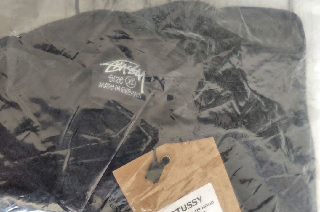 グレーL ブラックXLSTUSSY BASIC ZIP FOOD XL ブラック
