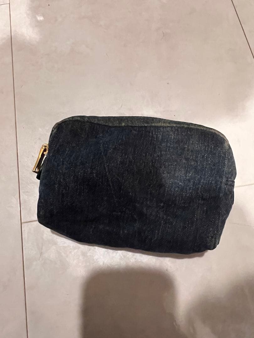 大値下げPRADA デニムポーチ 約25cm×15cm