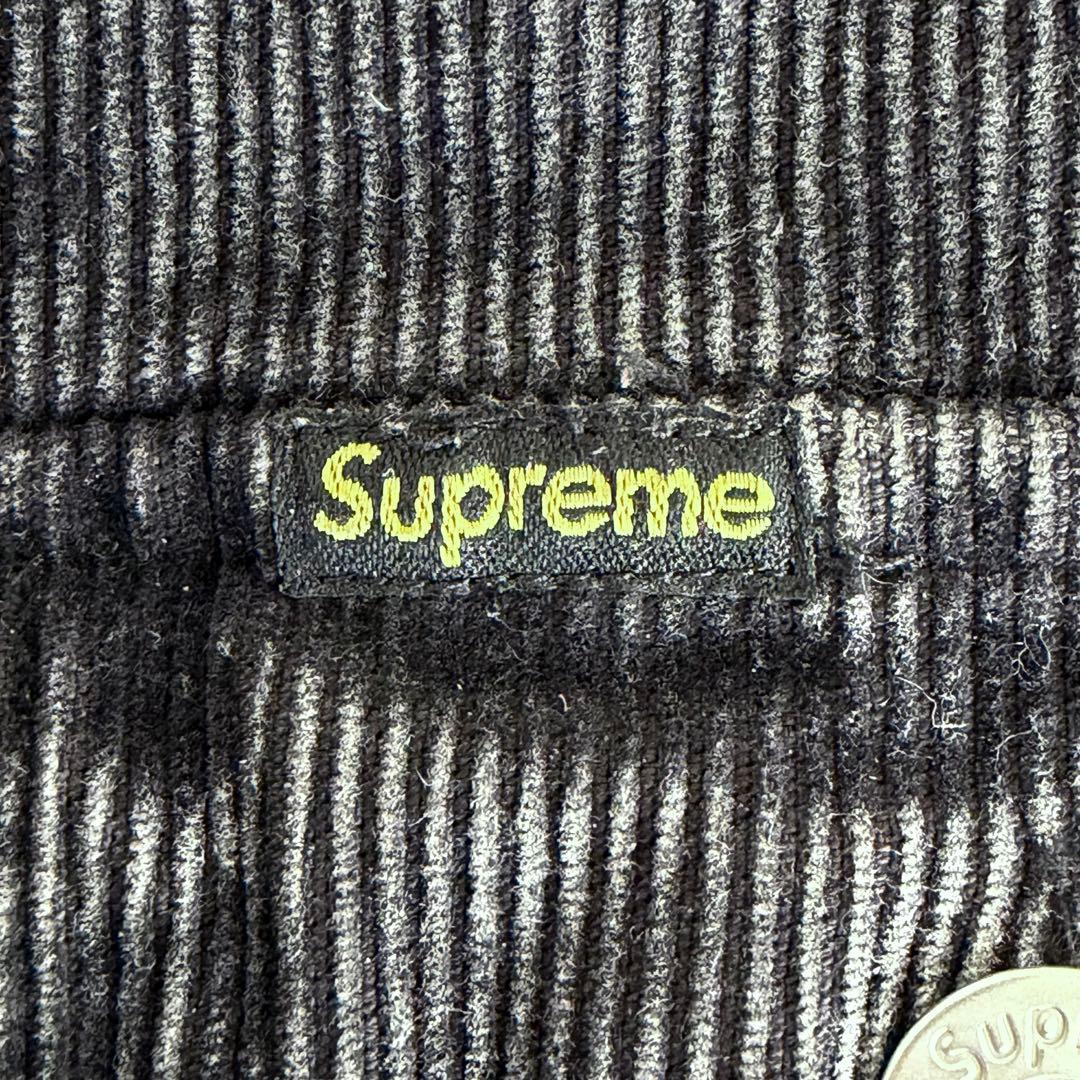 Supreme　Washed Corduroy　コーデュロイ シャツ　黒　Ｍ