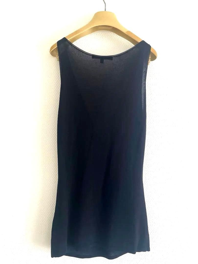 【GUCCI】美品✨ブラックキャミソール✨スワロスキーチャーム付き✨イタリー製