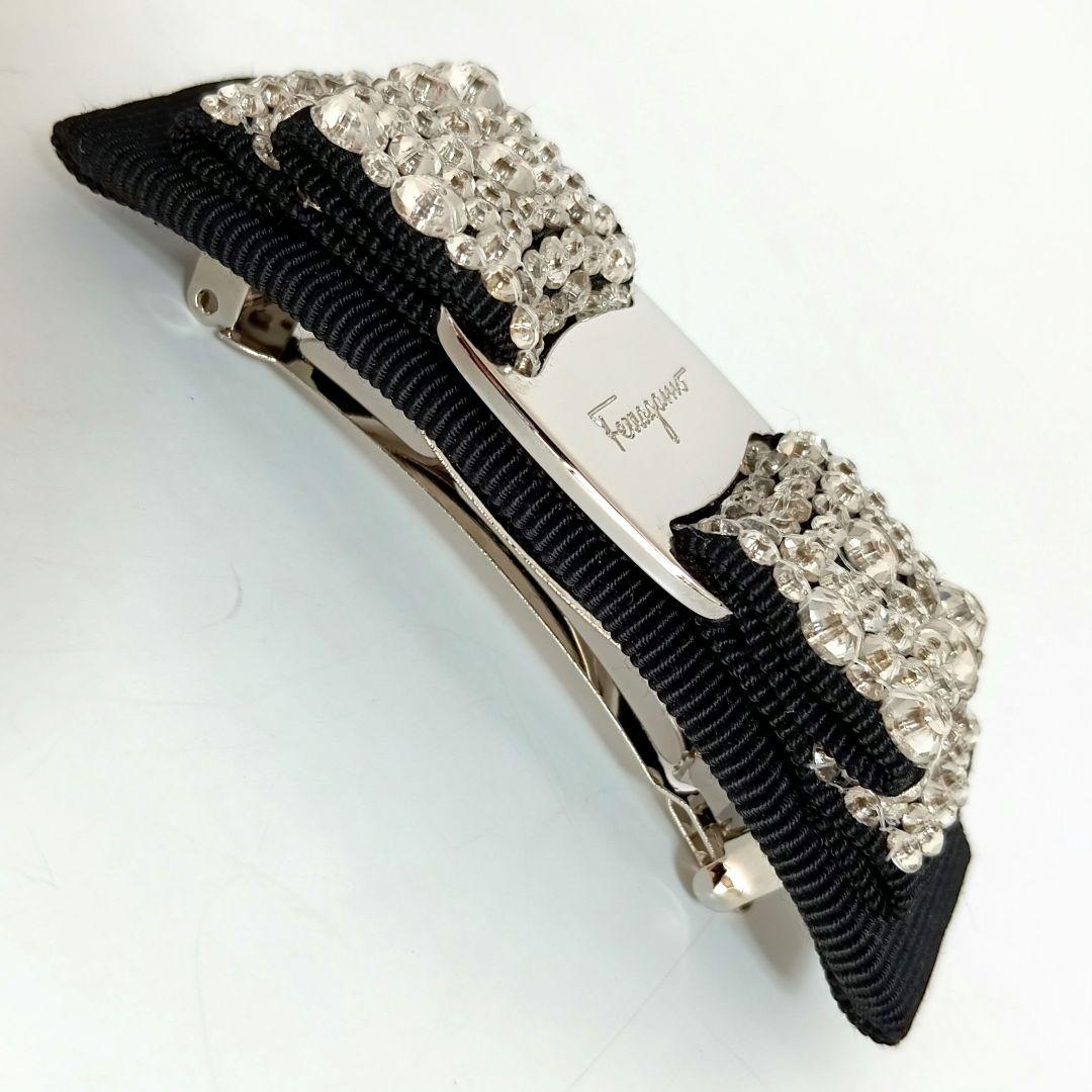 ANQ08 サルヴァトーレフェラガモ 美品 ヴァラリボン バレッタ 髪留め