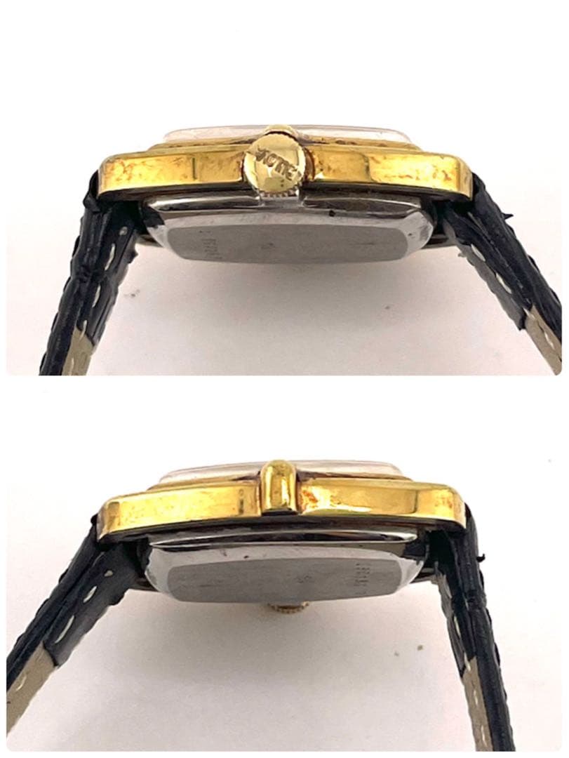 【稼働】Dior BULOVA Wネーム 手巻き時計 ゴールド レディース