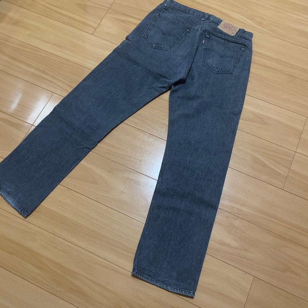 80s リーバイス 501 ストライプデニム　34/30 オリジナルレングス