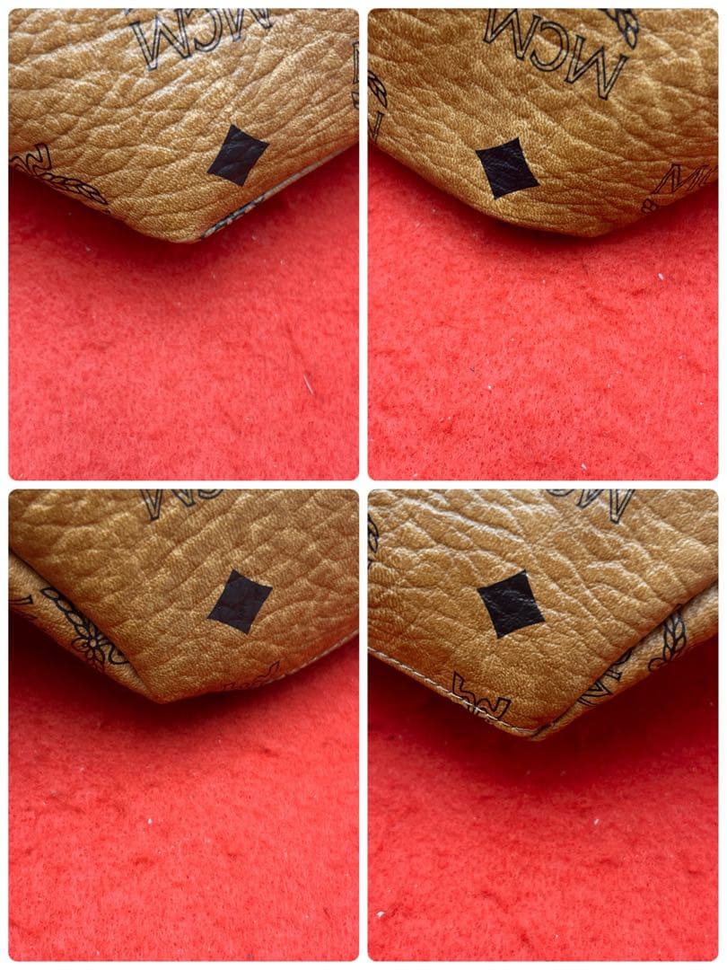 【美品】MCM ヴィセトス柄 ウエストポーチ ロゴ ゴールド金具 レザー