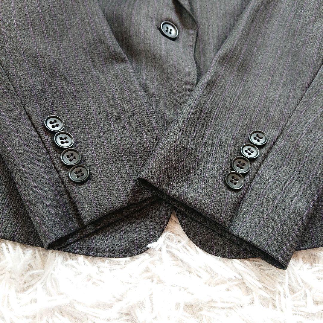 23区 バハリエ ヨーロッパ生地 パンツスーツ ストライプ 大きいサイズ 40