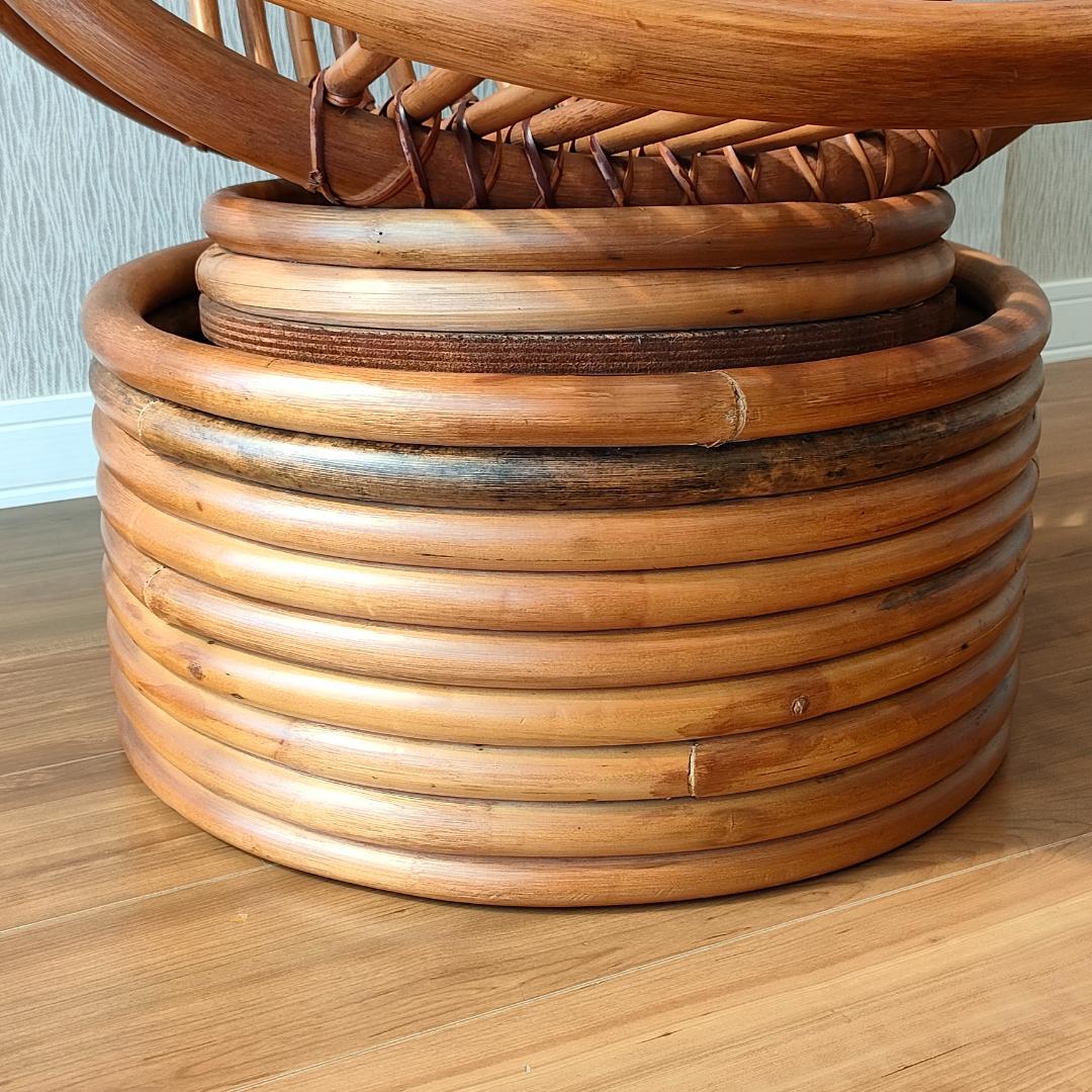 ラタン　ロッキングチェア　回転椅子　曲木椅子　パーソナルチェア