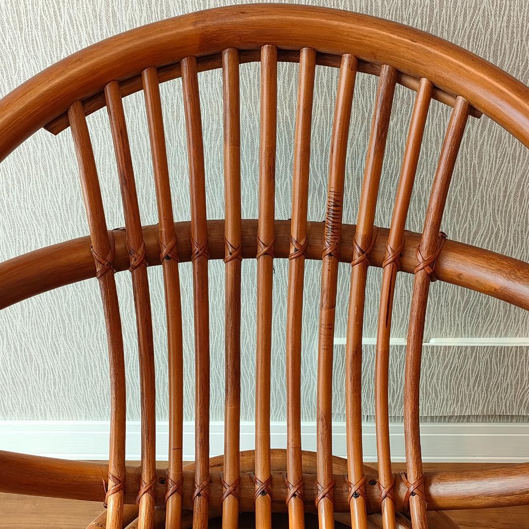 ラタン　ロッキングチェア　回転椅子　曲木椅子　パーソナルチェア