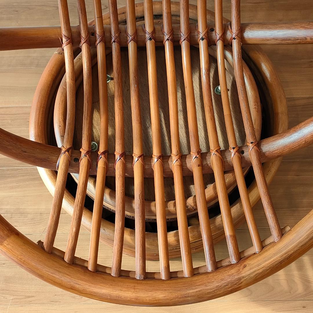 ラタン　ロッキングチェア　回転椅子　曲木椅子　パーソナルチェア