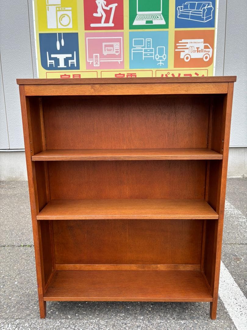 木製 3段ブックシェルフ hommage 本棚 ブラウン