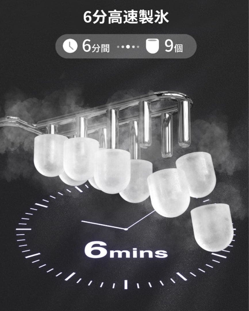 CROWNFUL 製氷機 家庭用 【高速製氷 自動洗浄機能 】