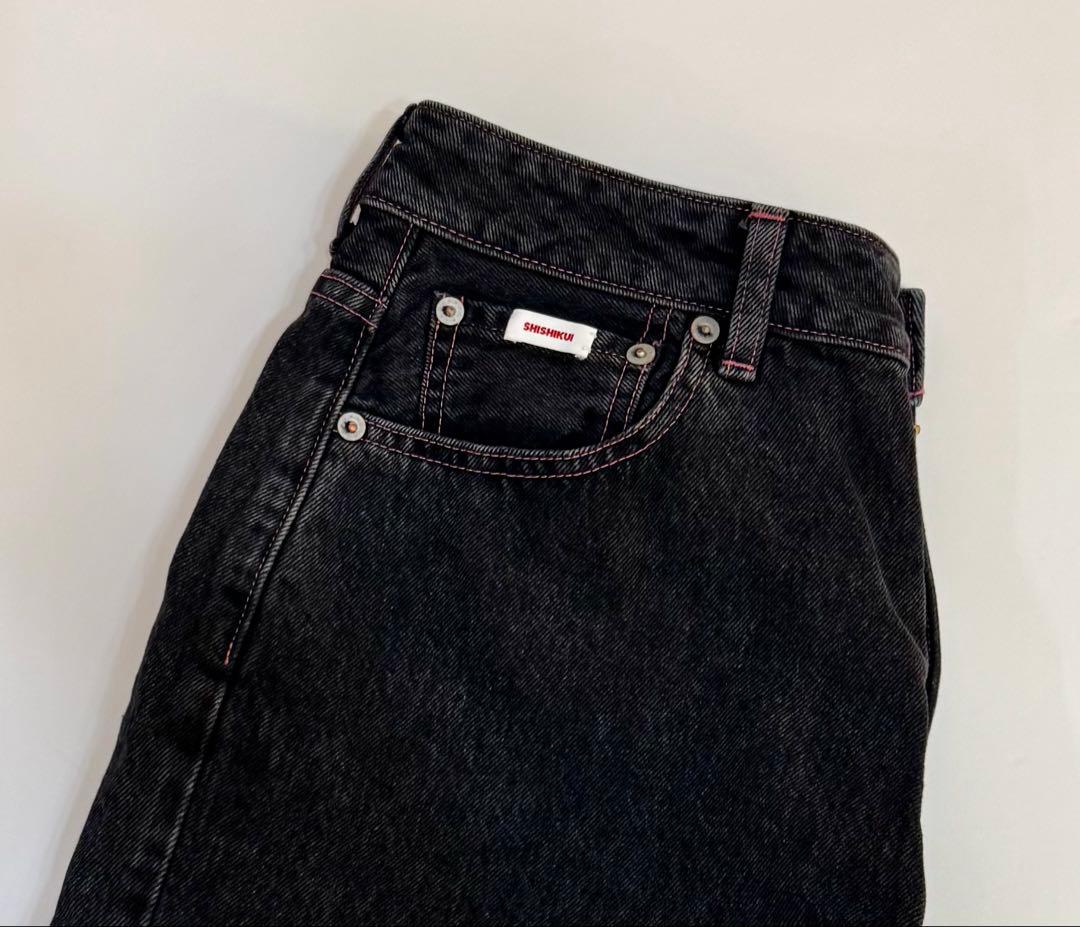 THE SHISHIKUI Daco ブラック　ピンクステッチ　36