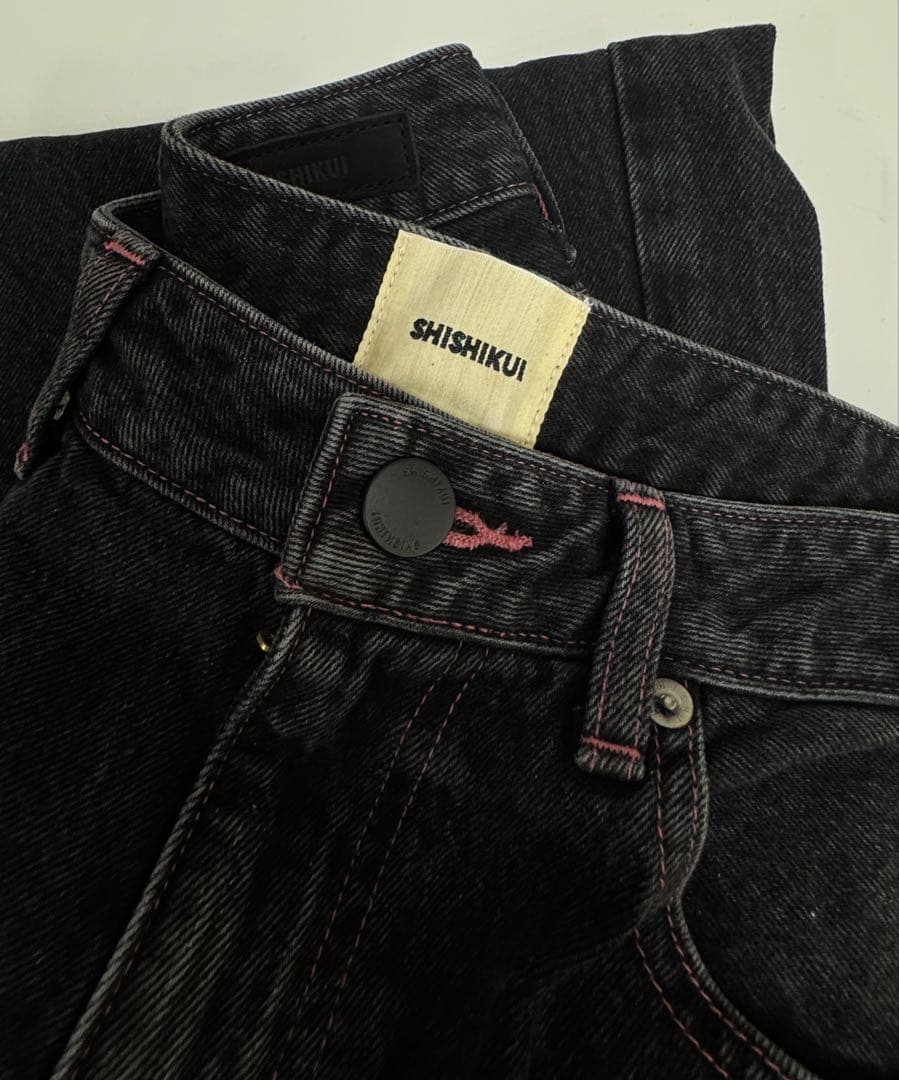 THE SHISHIKUI Daco ブラック　ピンクステッチ　36