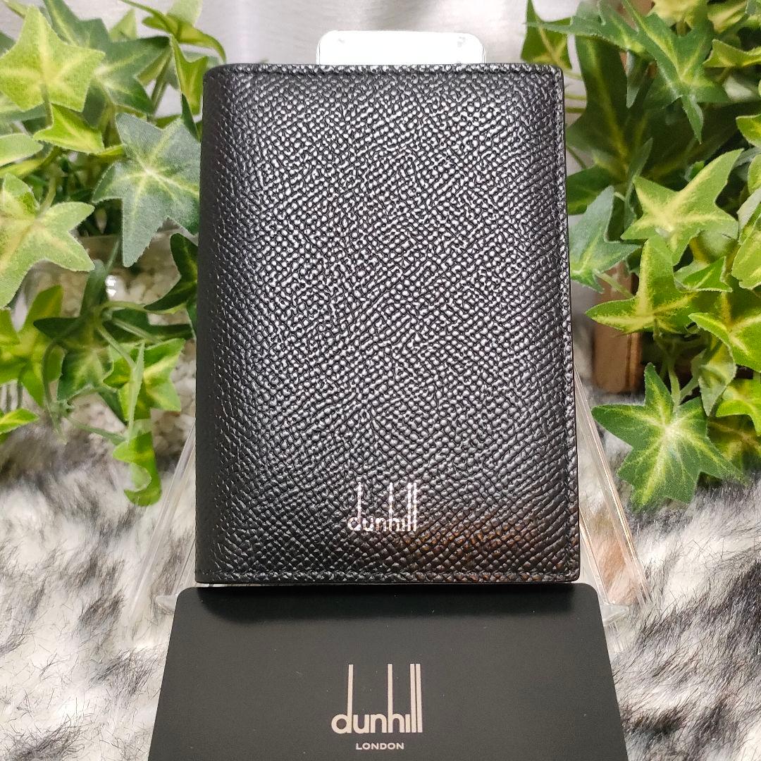ダンヒル 名刺入れ ブラック レザー dunhill カドカン カードケース黒革