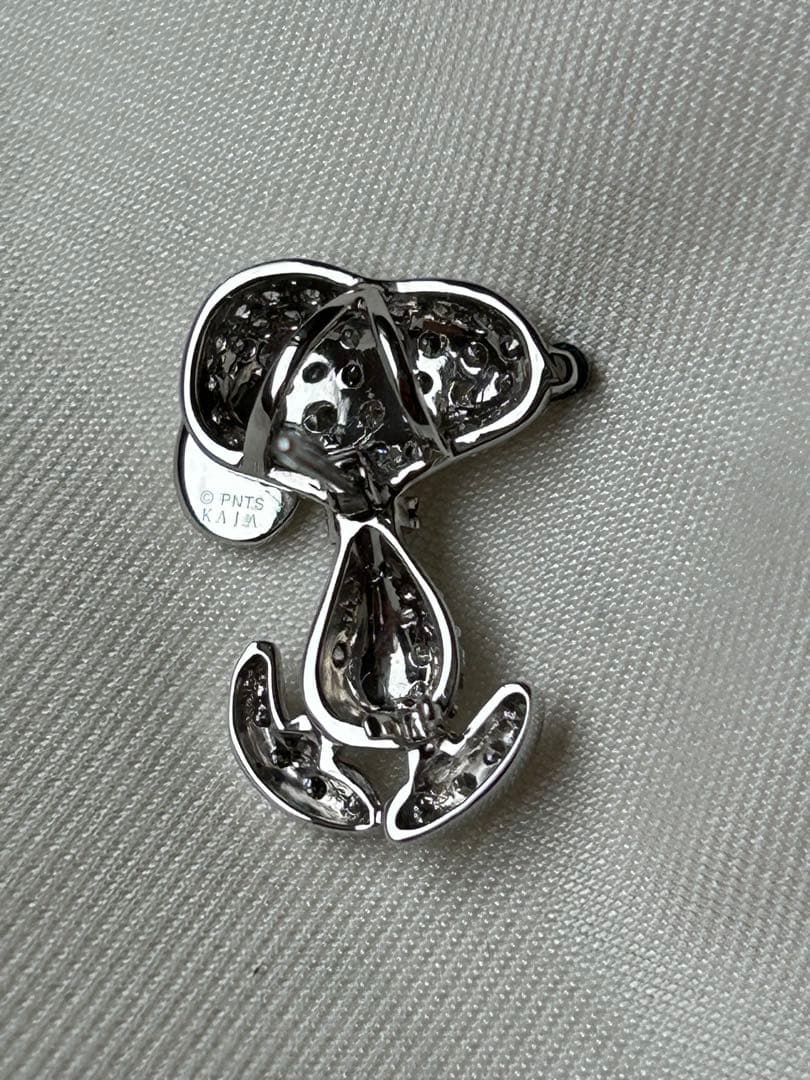 【S】KAJA BIJOUX スヌーピー ペンダント&片耳ピアス ダイヤ