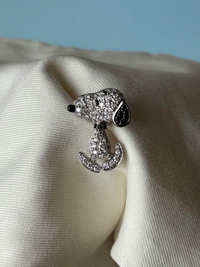 【S】KAJA BIJOUX スヌーピー ペンダント&片耳ピアス ダイヤ