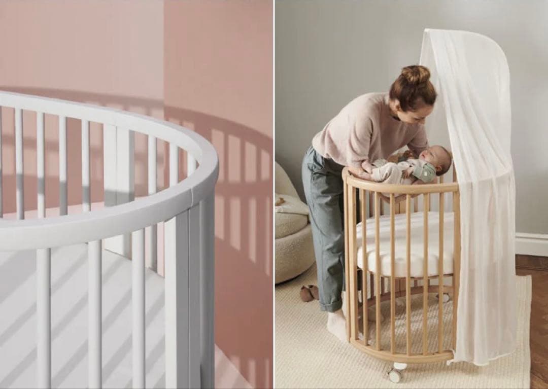 ストッケ スリーピー ベッドセット白 ミニに変更可ミニマットレス付 stokke