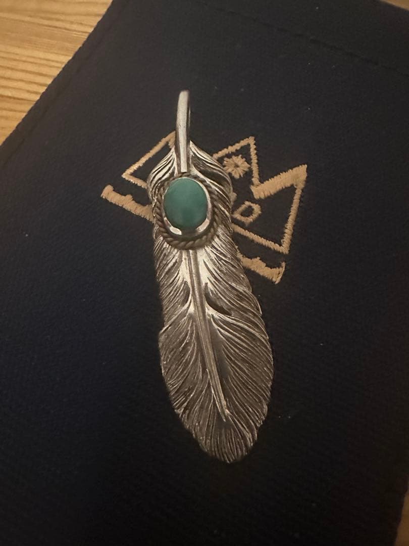 SAAD フェザー ターコイズ ペンダント トップ シルバー925