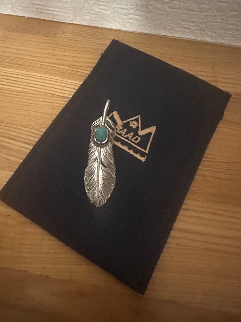 SAAD フェザー ターコイズ ペンダント トップ シルバー925