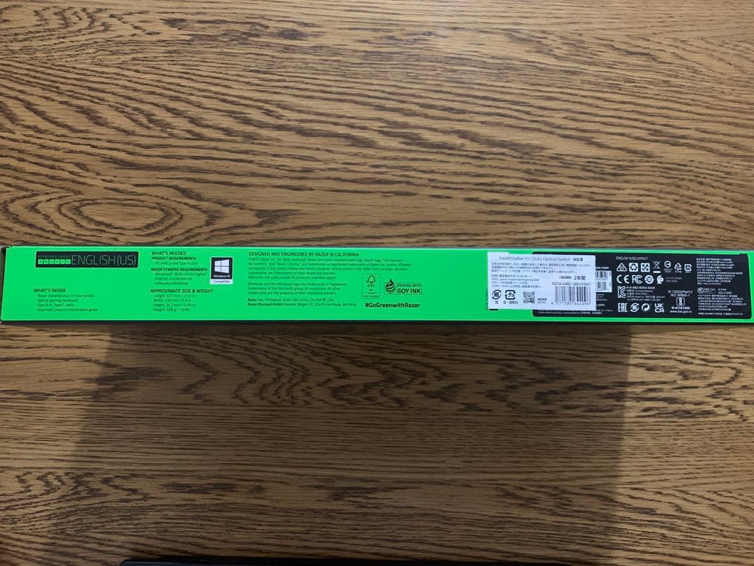 Razer DEATHSTALKER V2 光学ゲーミング キーボード 紫軸