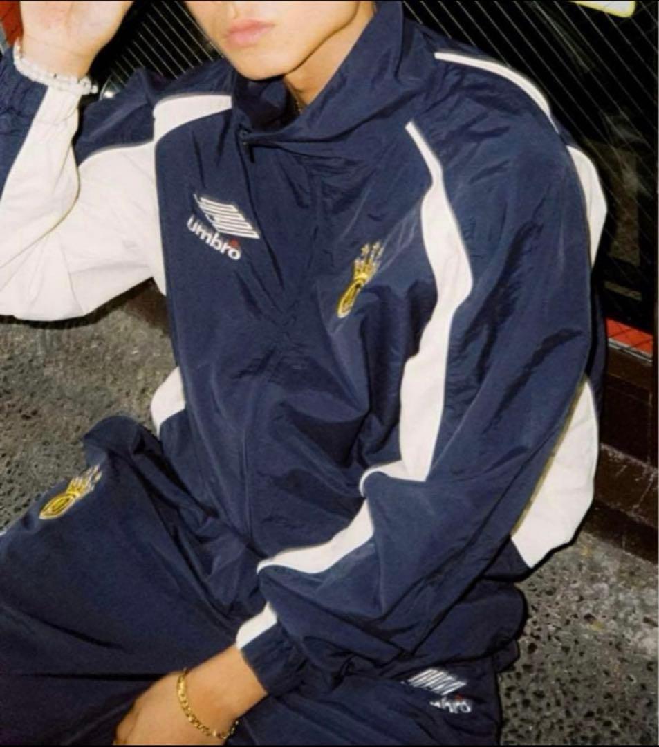 9090 × umbro Nylon Track Jacket ネイビー M
