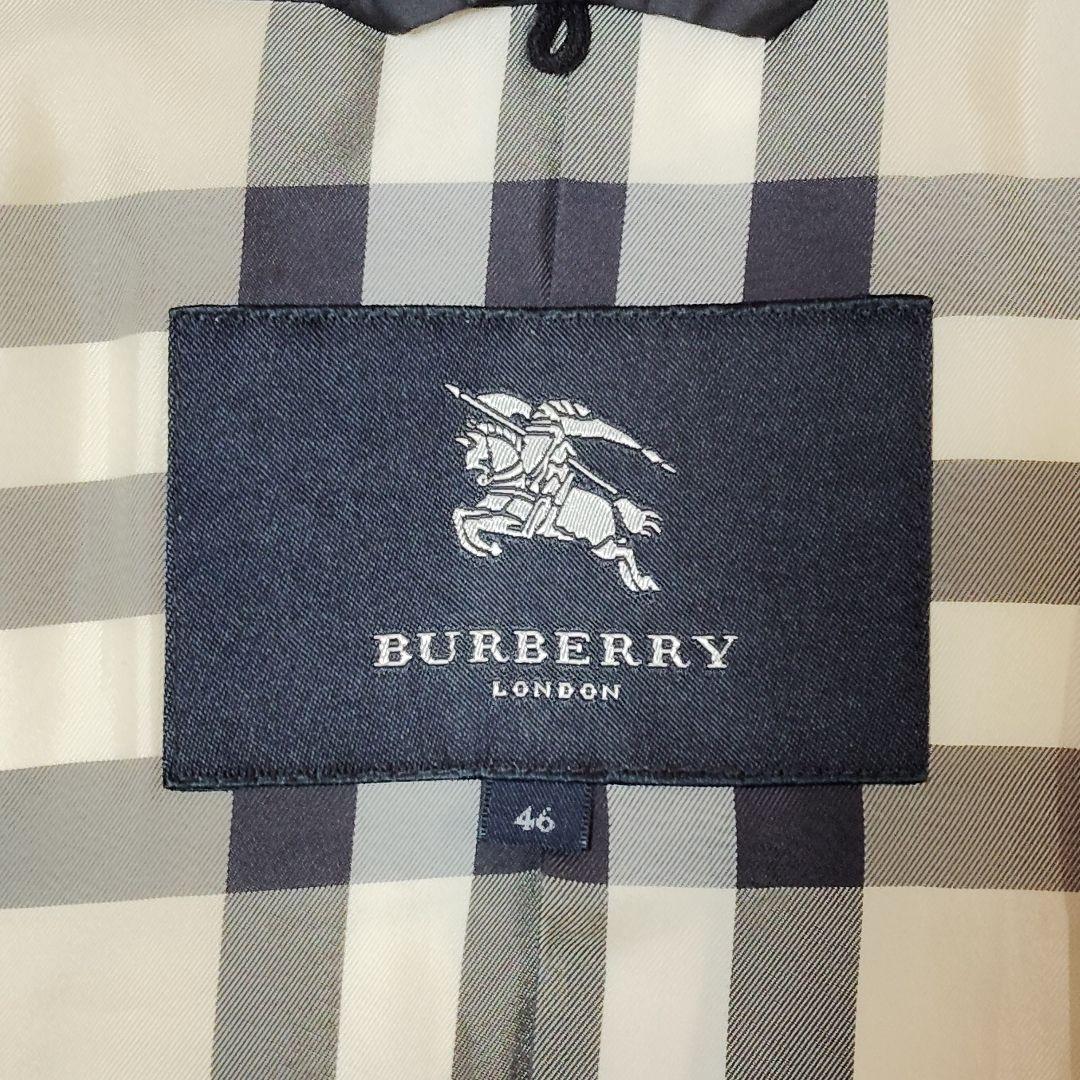 美品 バーバリー ロンドン ダウンジャケット 46 3XL 黒 ノバチェック