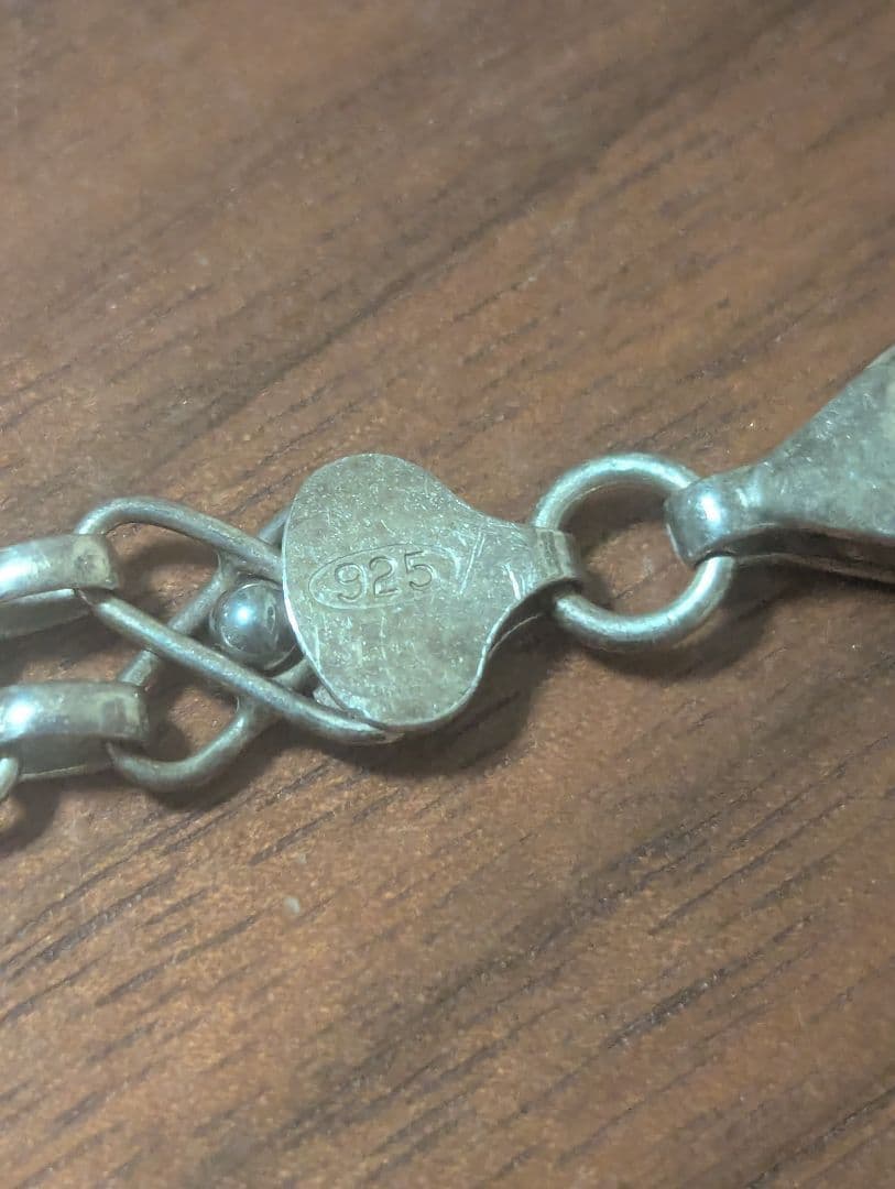 ヴィンテージ シルバー925 カニカン式 ブレスレット 約20cm イタリア製