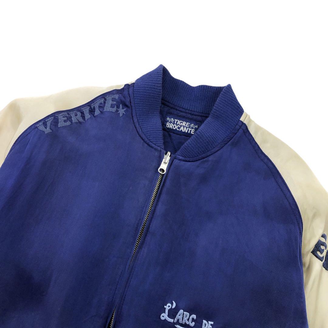 TIGRE BROCANTE スカジャン 風神 雷神 凱旋門 花火　L