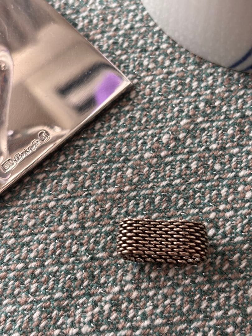 TIFFANY ティファニー サマセットメッシュリング☆ 14〜15号サイズ