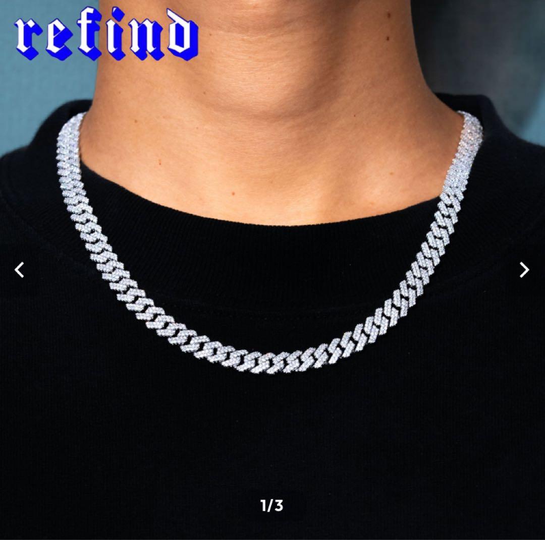 refind jewelryマイアミキューバンネックレス モアサナイト s925