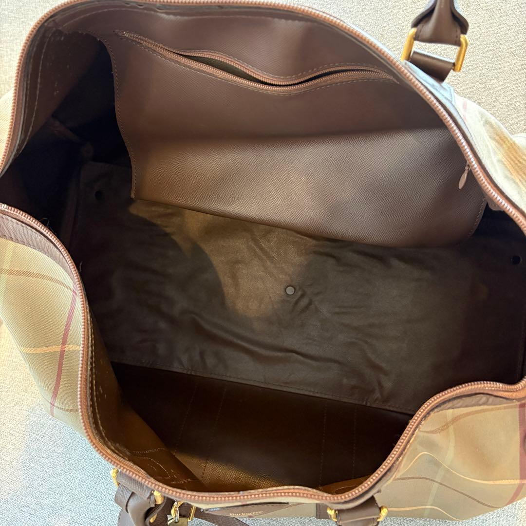 希少　Burberrys バーバリー ボストンバッグ　タグ鍵付　チェック　玉虫色