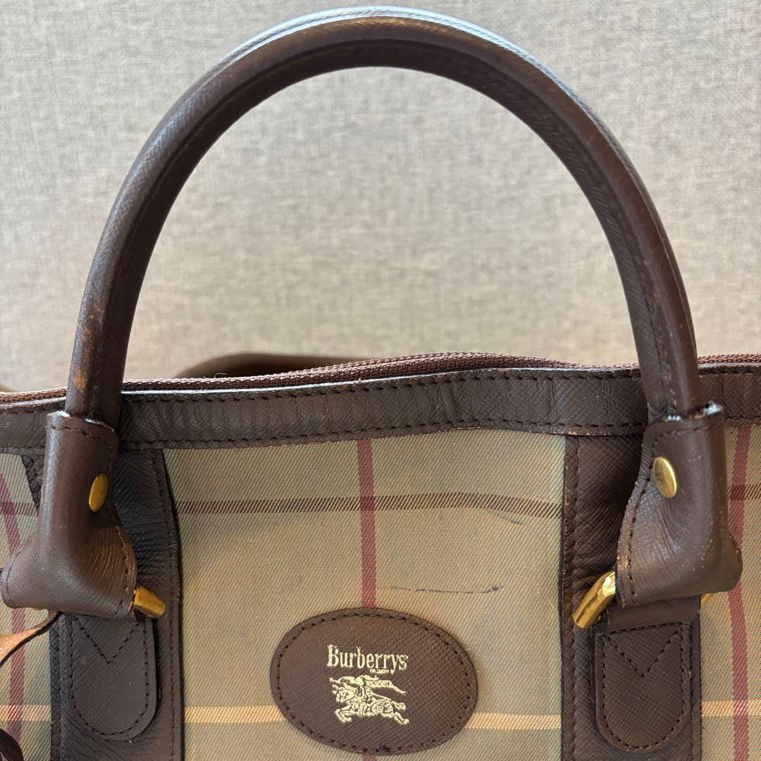 希少　Burberrys バーバリー ボストンバッグ　タグ鍵付　チェック　玉虫色