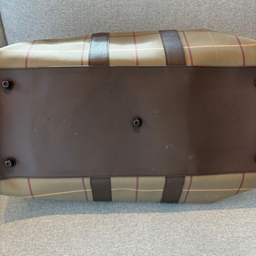 希少　Burberrys バーバリー ボストンバッグ　タグ鍵付　チェック　玉虫色