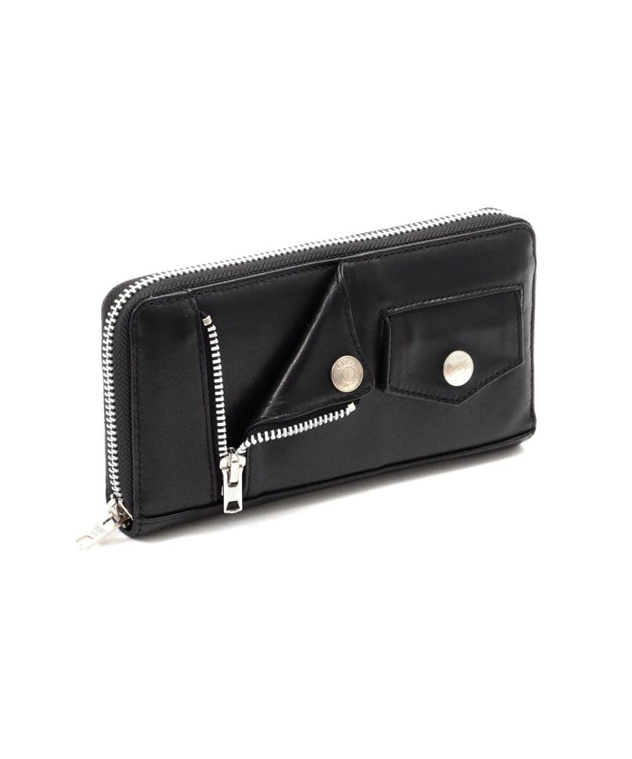 schott レザー ライダース ジップウォレット