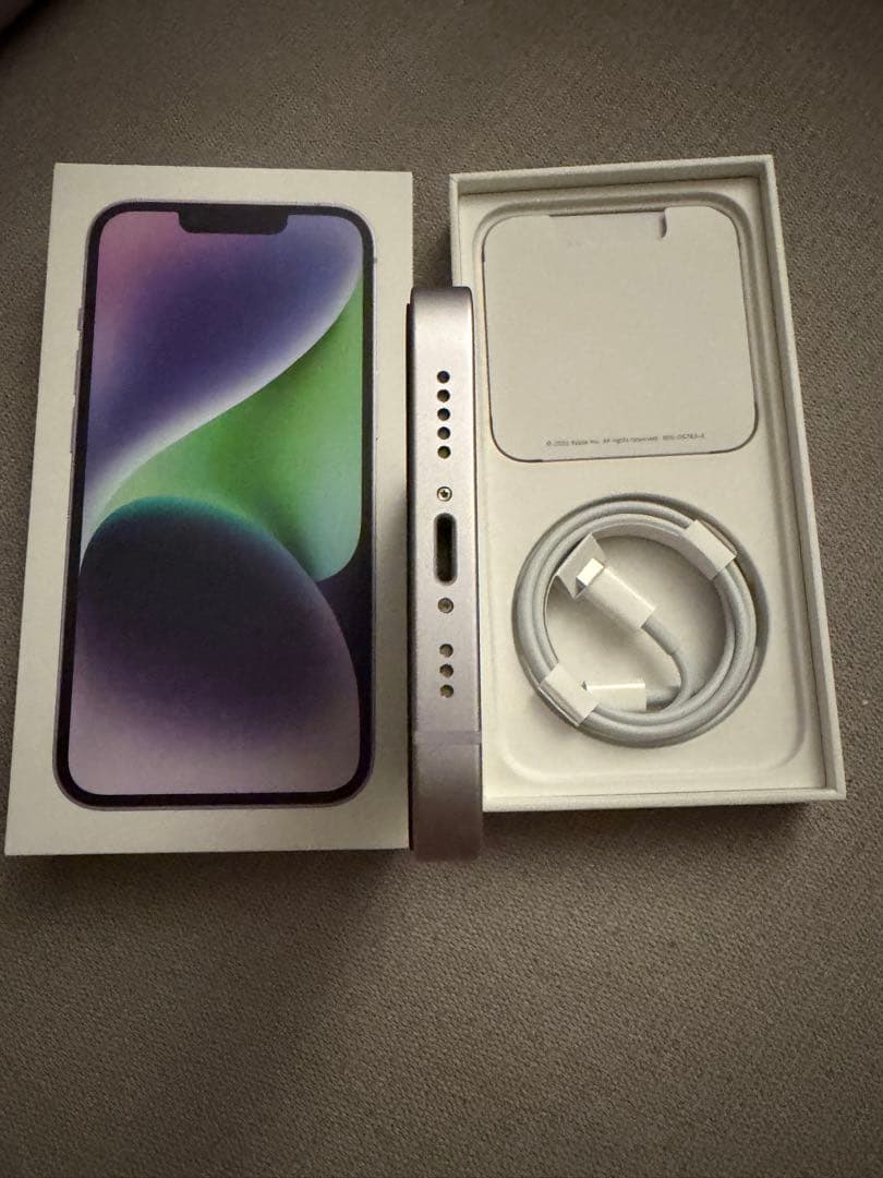 【美品】Apple iPhone14 パープル 本体 256GB