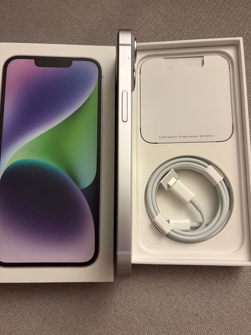 【美品】Apple iPhone14 パープル 本体 256GB