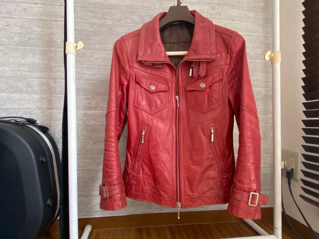 A.S.M 水牛革レザーライダースブルゾン