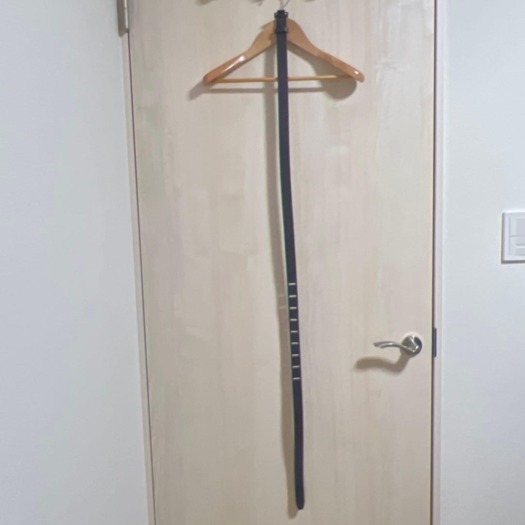 YOKE 23AW Narrow Leather Belt ブラック/ブラック