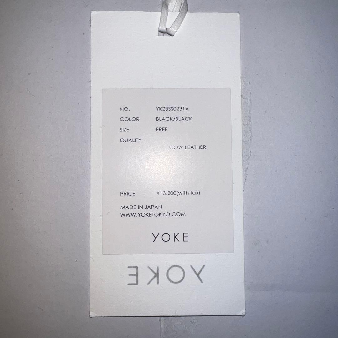 YOKE 23AW Narrow Leather Belt ブラック/ブラック