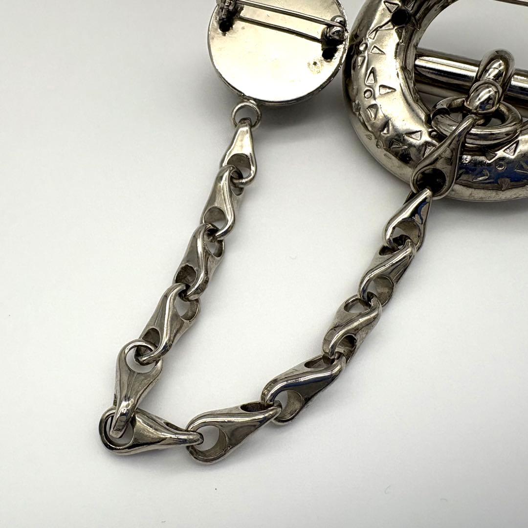 CELINE セリーヌ ブローチ ヴィンテージ ツイスト スターボール シルバー