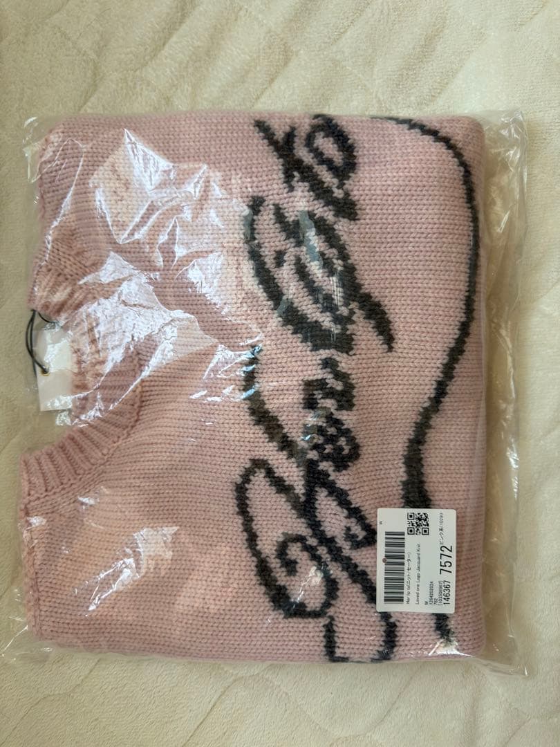 トップス M herlipto Loved one Logo Jacquard Knit