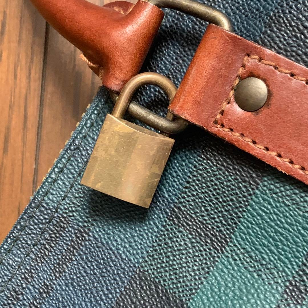 ラルフローレン ボストンバッグ 旅行用 南京錠 ブラシ ネームタグ付