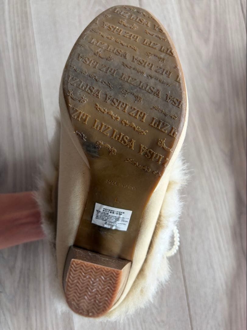 LIZ LISA リズリサ ファー付 ショートブーツ リボン　Lサイズ