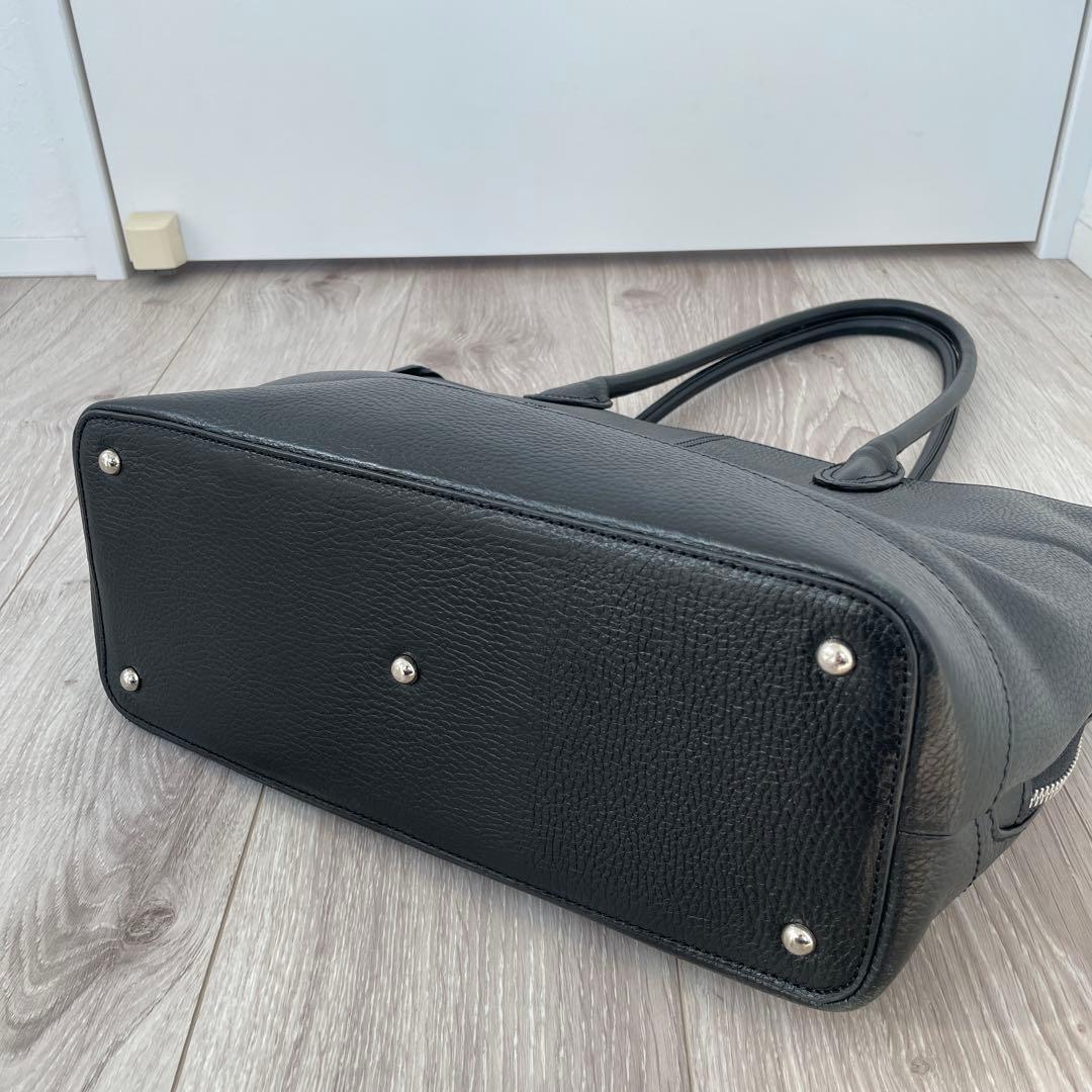 【美品】JOYA 本革 シボ革 レザートート ブラック ビジネス A4収納可